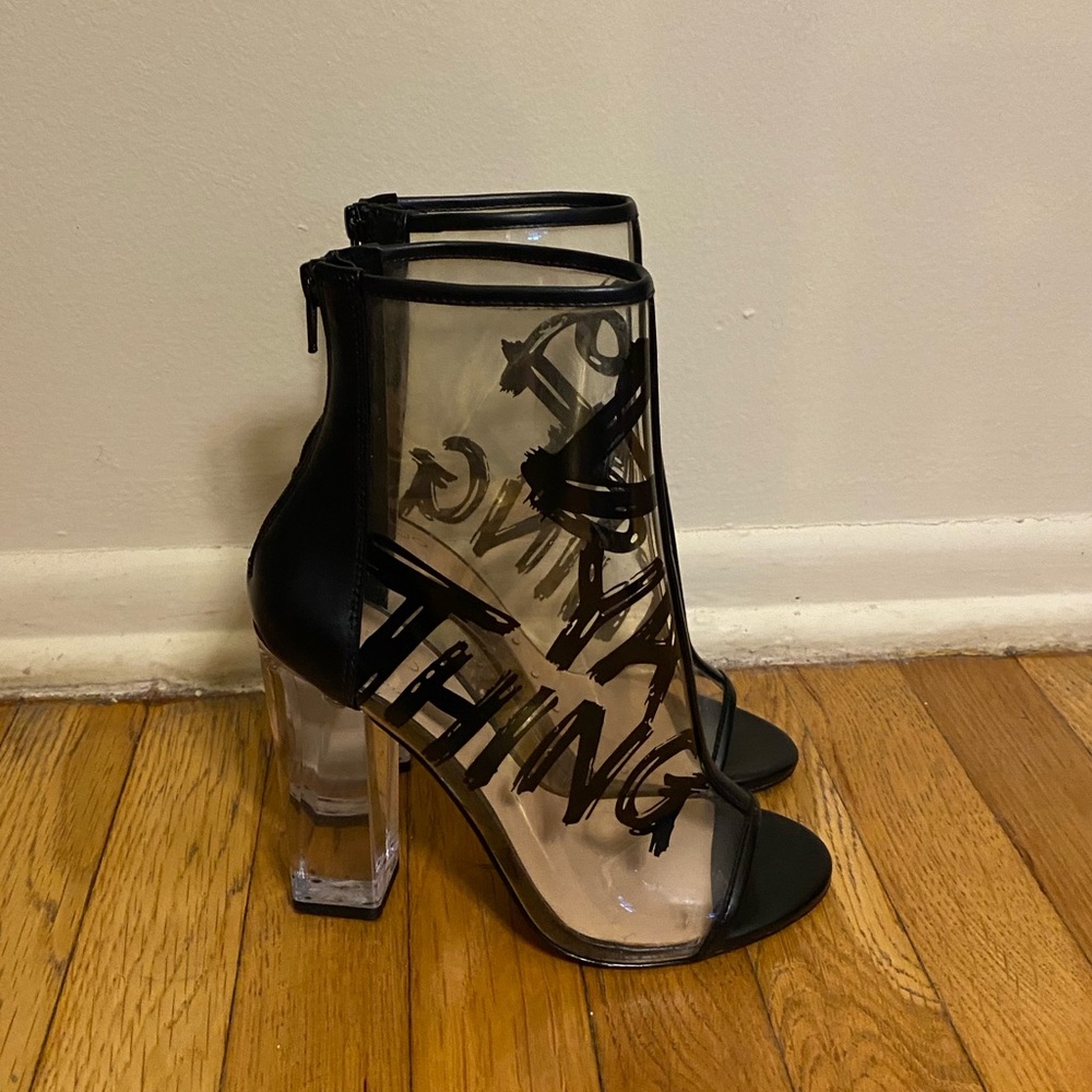Aldo open toe ankle boot